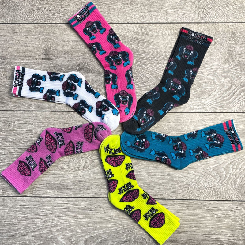 Seymour Teal Gorilla Brain Gang™ Socks